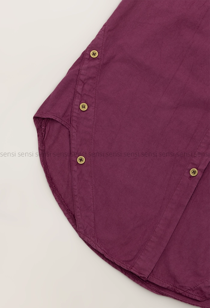 شومیز لینن بغل دکمه کد1005091